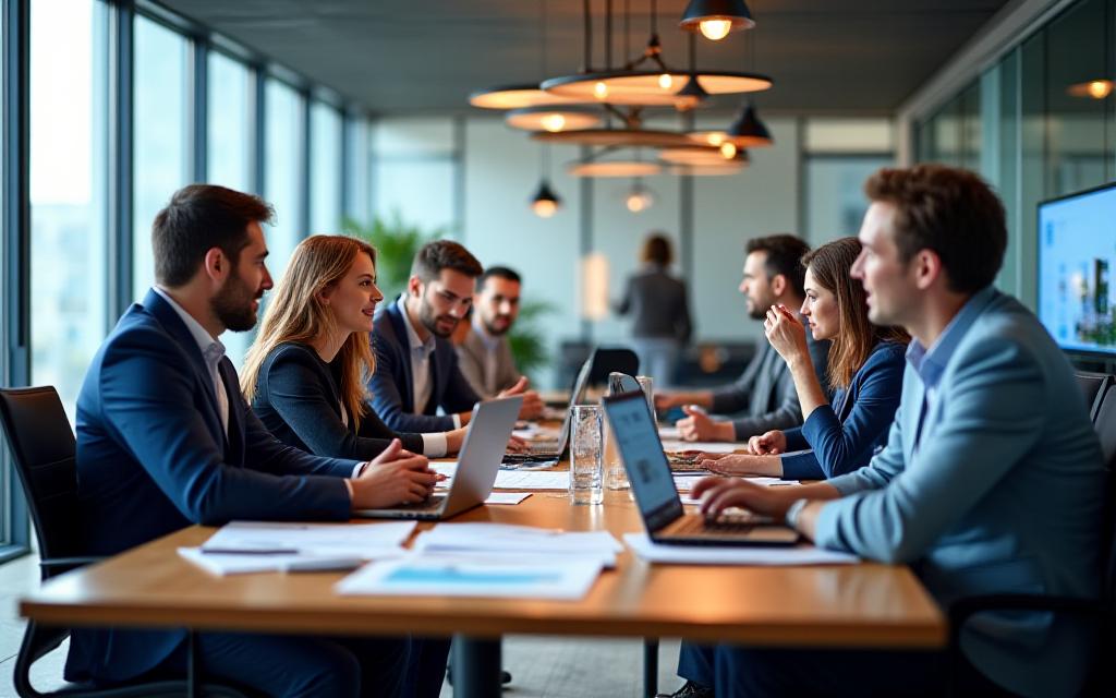Professionisti HR in riunione strategica